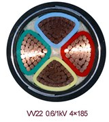 銅芯導(dǎo)體聚氯乙烯絕緣及護(hù)套電力電纜